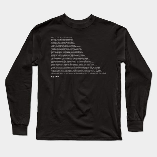 May Sarton Quotes Long Sleeve T-Shirt by qqqueiru